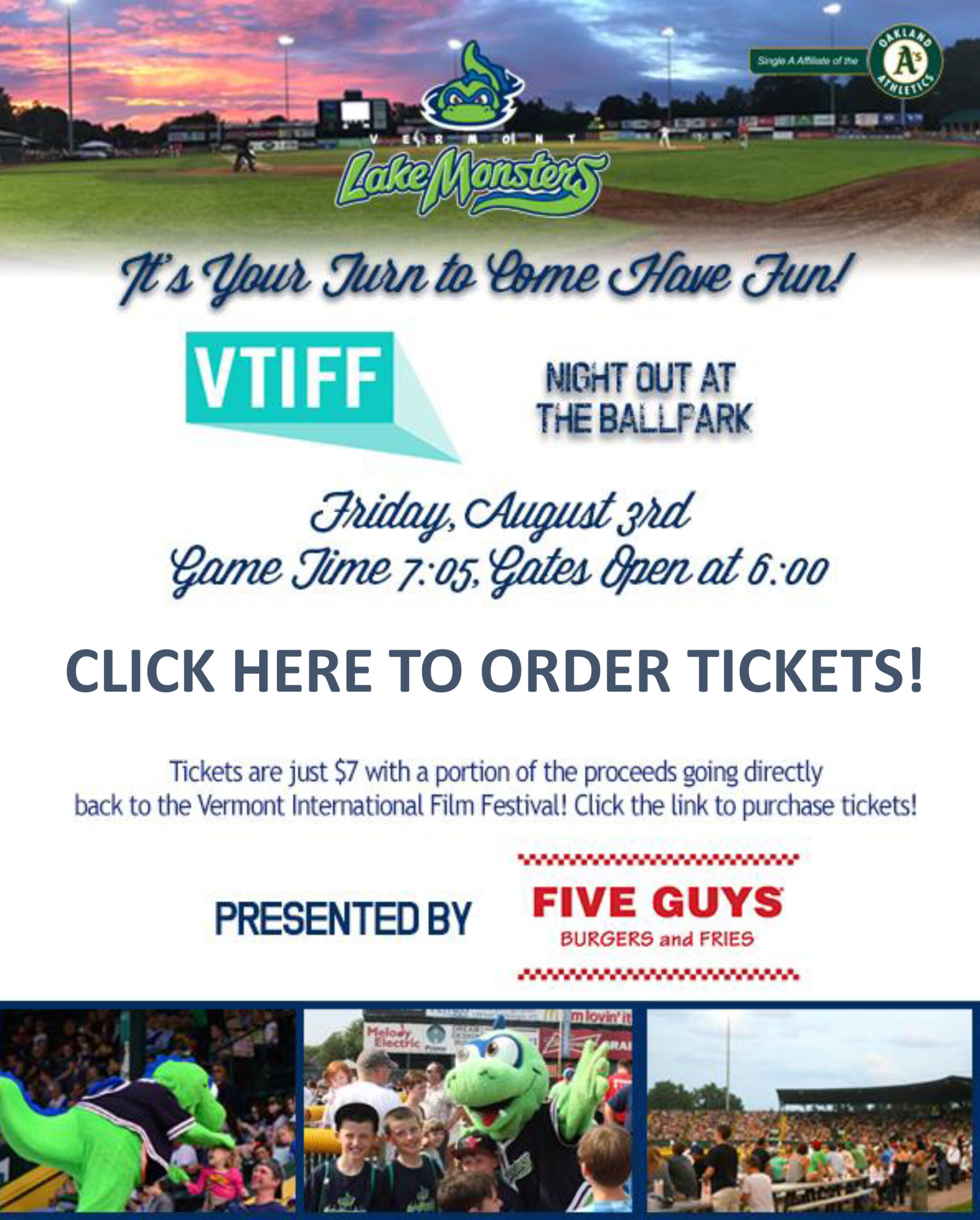 VTIFF Lake Monsters Game - VTIFF